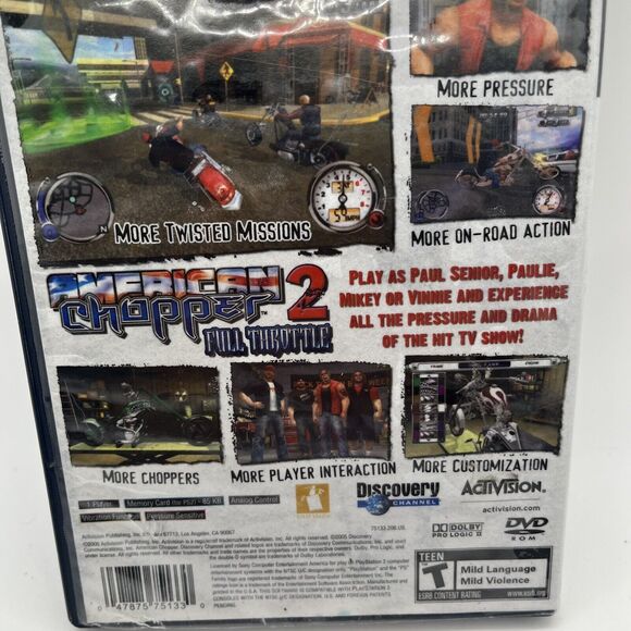 AMERICAN CHOPPER 2 FULL THROTTLE Playstation 2 Complete & Tested USA NTSC D52 - Picture 4 of 8